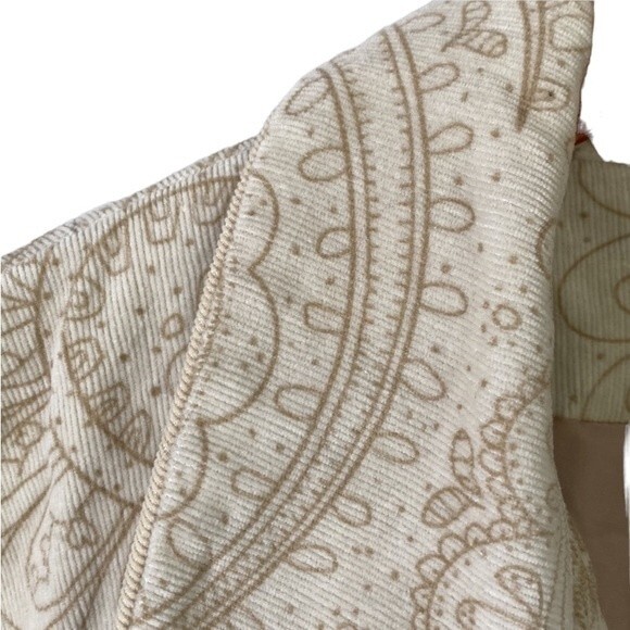 Vintage Maternity Paisley Floral Corduroy Button Front Long Blazer Jacket Lined - Picture 4 of 16